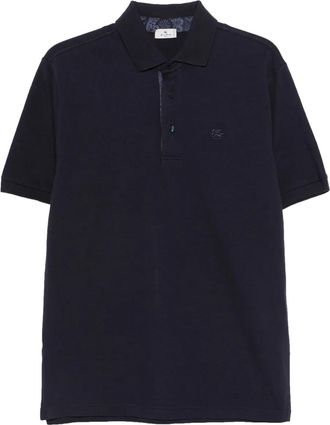 Etro Poloshirt met geborduurd logo - Blauw