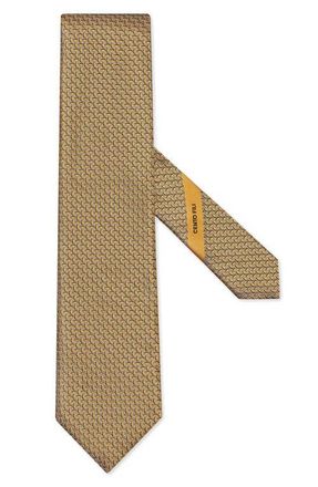 Ermenegildo Zegna Cento Fili Geo Silk Tie in Yellow at Nordstrom