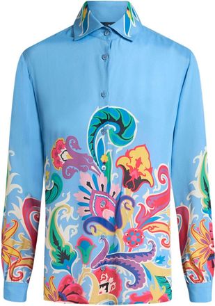 Etro floral-print shirt - Blue