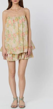 ASTR the Label Jessa Floral Print Minidress in Ivory Multi Floral at Nordstrom, Size X-Small