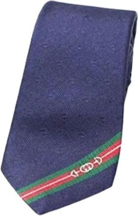 Gucci Pre-owned Accessories, male, Blue, Size: ONE SIZE Pre-owned Vintage Cravat