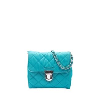 Prada Pre-owned Quilted Nylon Crossbody Bag - Dames - Pre-owned - Blauw - Maat: ONE Size Nylon