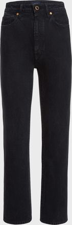 Khaite Abigail High-Rise Straight-Leg Ankle Jeans
