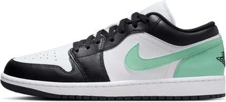 Nike Air Jordan 1 Low Mens Trainers 553558 (White/Black/Green Glow 131) UK 10.5 (EU 45.5)