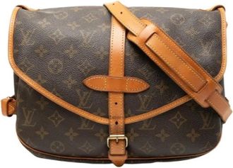 Louis Vuitton Pre-owned Cross Body Bags, female, Brown, Size: ONE SIZE Pre-owned Saumur 30 Cross Body Bag