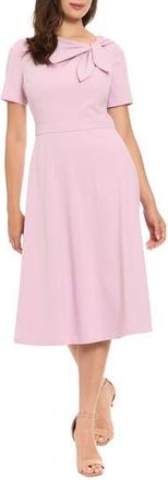 London Times Scuba Crepe Fit & Flare Dress in Orchid at Nordstrom Rack, Size 10