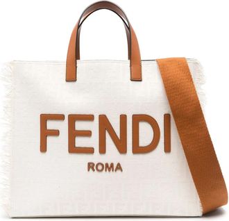 Fendi Jacquard-logo Canvas Tote Bag