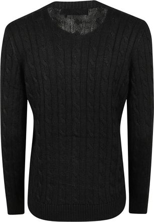 Ralph Lauren Kabelgebreide Katoenen Vest - Dames - Vesten - Zwart - XS - Katoen - Truien & Vesten