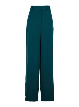 Dries Van Noten Blue Relaxed Flat Front Pants
