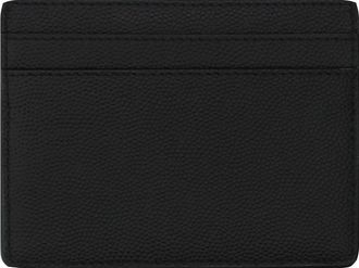 Saint Laurent Mens Grain De Poudre Leather Cardholder Nero Calf Bos Taurus Wallet