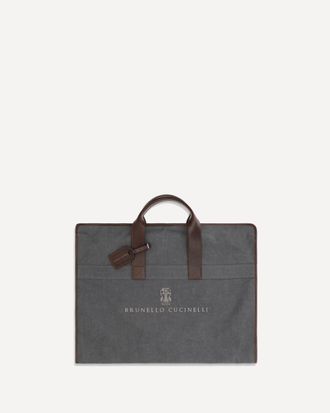 Brunello Cucinelli Porta Abiti in tessuto techno e pelle Man UNI