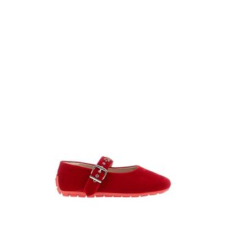 Simone Rocha Mary Jane Ballerina - Dames - Schoenen - Rood - Maat: 37 EU Leer