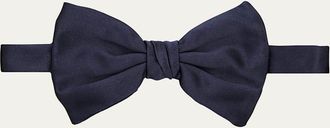 Giorgio Armani Mens Silk Pre-Tied Bowtie