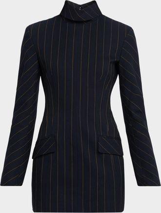 Aknvas Toni Pinstriped Mini Dress