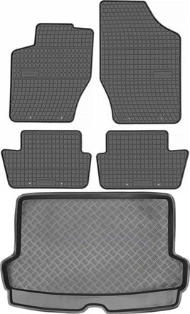 OEM Juego De Alfombrillas De Goma Para Coche Y Alfombrilla Para Maletero Para Peugeot 307 Sw Estate (2002-2007)