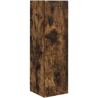vidaXL Mueble De Tv Montado En La Pared Roble Ahumado 30 X 31 X 100 Cm Vidaxl