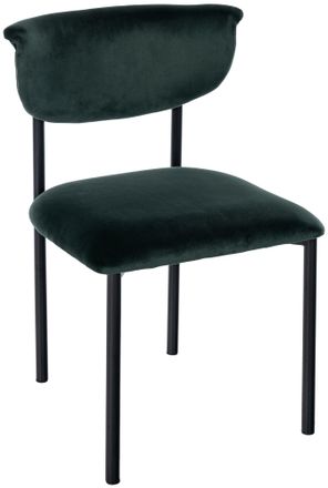 Clp Silla De Comedor De Terciopelo Gambell Verde Oscuro