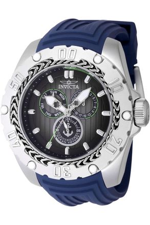 Invicta Ocean Voyage 48021 Herenhorloge - Quartz Uurwerk - Roestvrij Staal met Zwarte Wijzerplaat - 51 mm