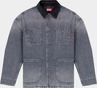 Diesel Men & apos;s D-Stack-U-L Corduroy-Collar Denim Jacket