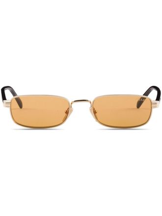Prada rectangle-frame sunglasses - men - Acetate/Metal - One Size - Brown