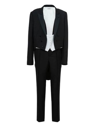 Valentino Garavani peak-lapel tailcoat suit - men - Fabric - 58 - Black