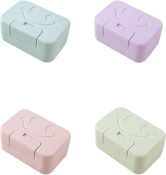 OEM Jaboneras De Viaje Impermeables, 4 Piezas Con Tapas, Jabonera Port&aacute;til En Barra, Jabonera A Prueba De Fugas, Ducha, Gimnasio, Escuela, Camping