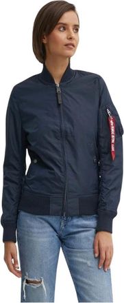 Alpha Industries Dames, Jassen, Blauw, Maat: XS
