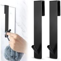 OEM Juego De 2 Ganchos De Cristal Para Toallas De Ducha - Gancho Para Colgar En La Puerta - Gancho Para Puerta - Gancho Para Puerta - Negro - 13,3 Cm - Cr