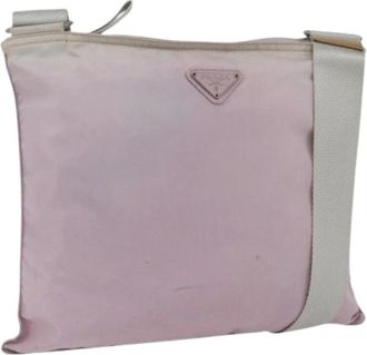 Prada Pre-owned Cross Body Bags, female, Pink, Size: ONE SIZE Pre-owned Vintage Nylon Crossbody Bag