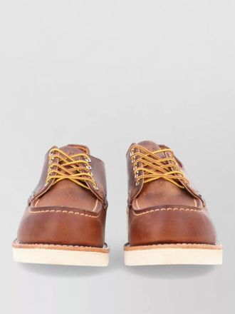 Red Wing Shoes lace up moc toe round shoes
