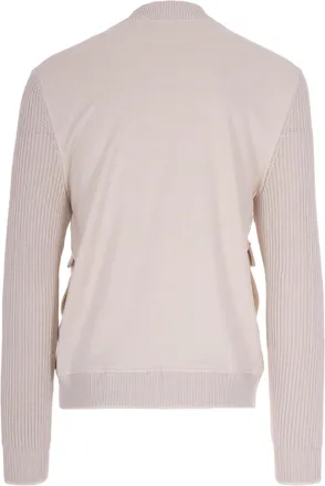 Eleventy Mens Jacket Cotton-Linen Sand White Cotton Linen