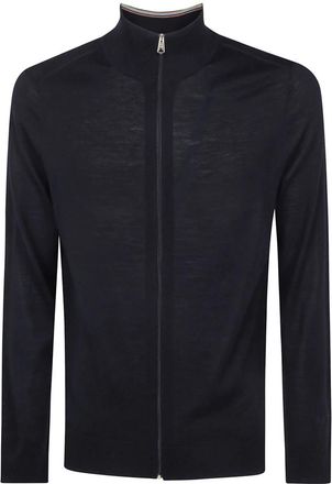Paul Smith Cardigan Zip Thru - Heren - Vesten - Zwart - L - Wol - Truien & Vesten