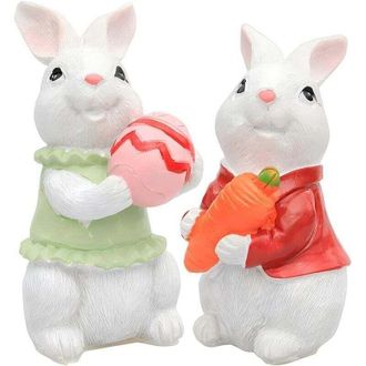 OEM Set Di 2 Ornamenti A Forma Di Coniglietto In Resina, Coniglietto Pasquale In Miniatura, Decorazione Da Tavolo In Miniatura, Regali Di Pasqua Per Inter