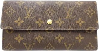 Louis Vuitton Pre-owned Long wallet (bi-fold) - Dames - Vintage Accessoires - Bruin - ONE Size - Vintage