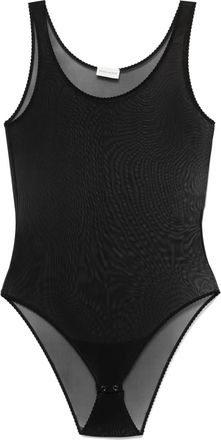 Magda Butrym Body con orlo a smerlo - Nero