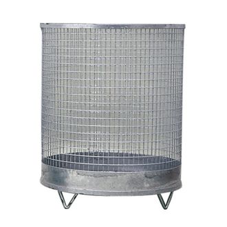 OEM Cesto De Basura H600xd500mm Malla De Alambre Galvanizado 118l Con 4 Pies
