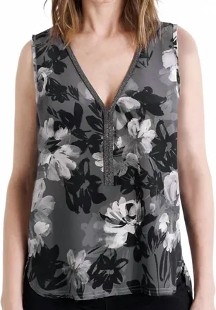 Go Silk Womens Go Off The Chain Shell Top In Up In Smoke