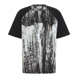 Carlo Colucci Tops, Heren, Zwart, XS, Raglan T-Shirt