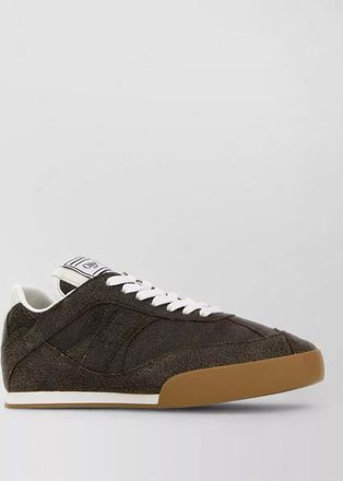 Chlo&eacute; leather kick low top sneakers rubber sole