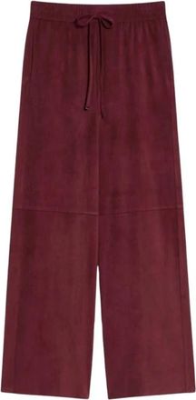 Pennyblack Pbjcurvone Broek - Dames - Wijde Broeken - Rood - L - Polyester - Broeken