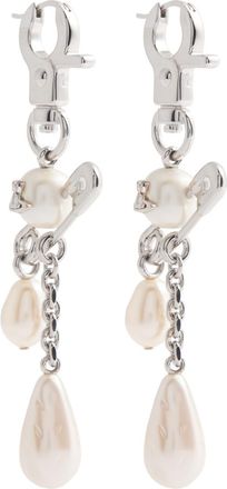 Vivienne Westwood Claude Pearl-embellished Drop Earrings - Silver - One Size