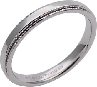Tiffany & Co. Silver Platinum 950 Band Ring (Pre-Owned)