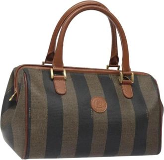 Fendi Tweedehands Canvas handtassen - Dames - Vintage Handtas - Bruin - ONE Size - Leer - Vintage