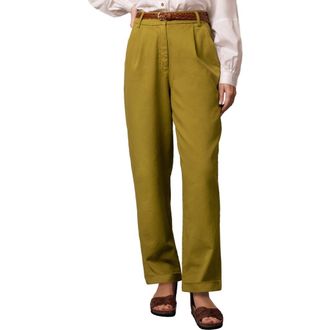 Celtic & Co. Tapered Pleat Front Pant in Green Ochre at Nordstrom, Size 10