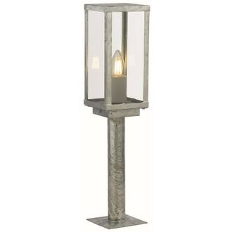 Searchlight Searchlight - Box ii 500mm Outdoor Post, Silver & Clear Glass, IP44