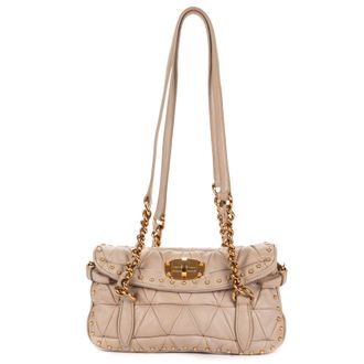 Miu Miu Turn Lock Studded Flap schoudertas