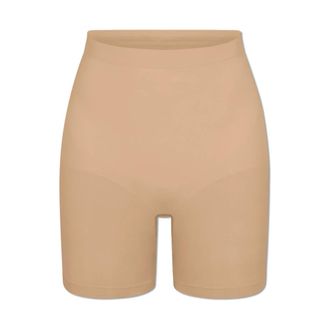 SKIMS Seamless Sculpt Mid-Thigh Short - Dames - Corrigerend ondergoed - Beige - M - Nylon - Ondergoed