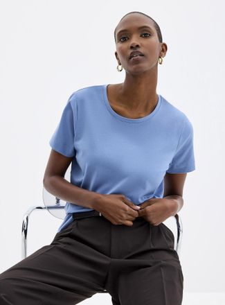 Contemporaine Womens SUPIMA cotton crew-neck T-shirt