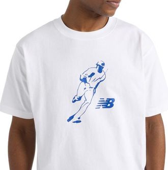 New Balance Mens Shohei Always On Logo T-Shirt - White/Blue Size XXL