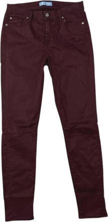 7 For All Mankind Womens Ankle Super Skinny Jeans In Mulberry